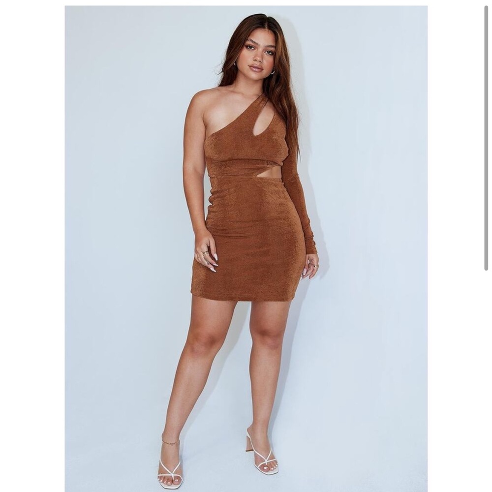 Princess Polly Keaton Mini Dress Brown